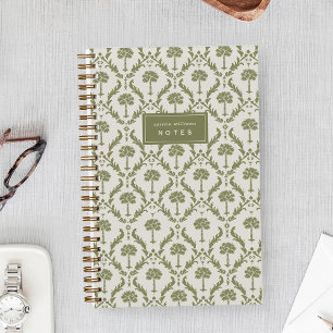 Palm Damask Personalisiertes Notizbuch   Heritage 
