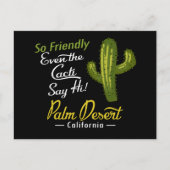 Palm Desert Cactus Funny Retro Postkarte (Vorderseite)
