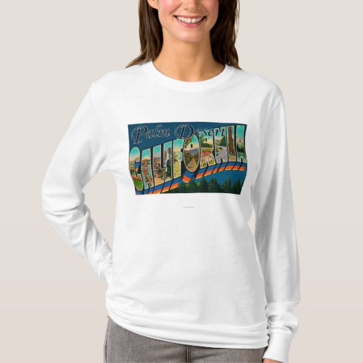 Palm Desert, Kalifornien - große Buchstabe-Szenen T-Shirt (Vorderseite)