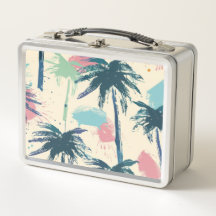 Palm Design Metal Lunch Box