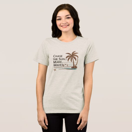 Palm Dreams - Sun, Style & Serenity Tri-Blend Shirt (Vorderseite voll)