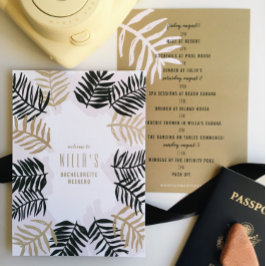 Palm Entaway Tropischer Junggeselinnen-Abschied Einladung