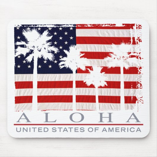 Palm Flag USA Mousepad (Vorne)