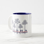 Palm Flag USA Tasse (Vorderseite Links)