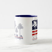 Palm Flag USA Tasse (Mittel)