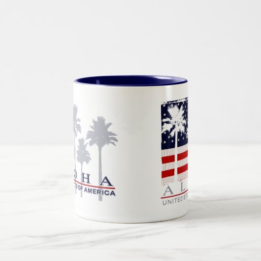 Palm Flag USA Tasse (Mittel)