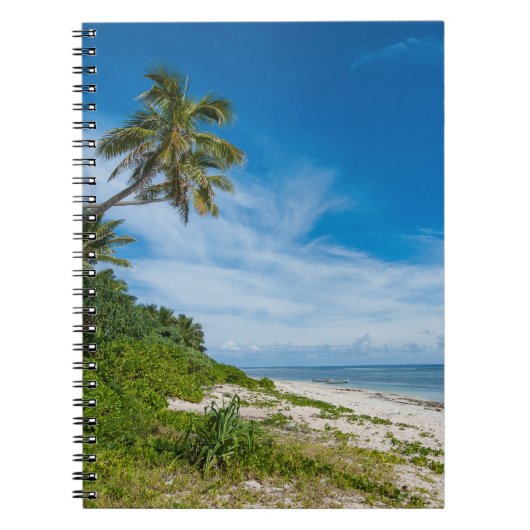 Palm Fringed Kolovai Beach Notizblock (Vorderseite)