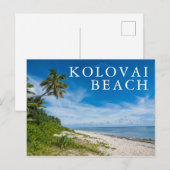 Palm Fringed Kolovai Beach Postkarte (Vorne/Hinten)