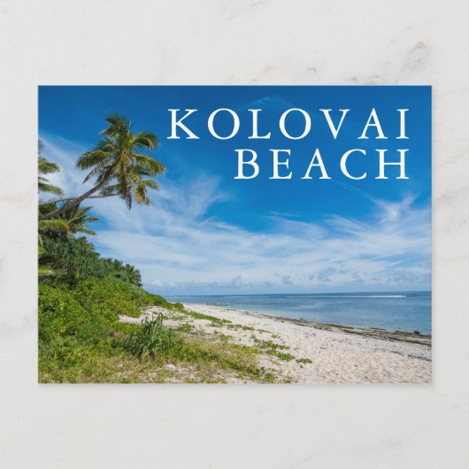 Palm Fringed Kolovai Beach Postkarte (Vorderseite)
