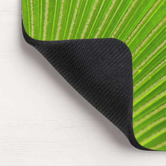 Palm Frond Green Pattern Mousepad (Ecke)