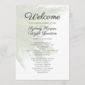 Palm Fronds Beach Hochzeitsprogramm Programm (Vorderseite)