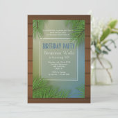 Palm Fronds Einladung (Stehend Vorderseite)