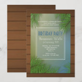 Palm Fronds Einladung (Vorne/Hinten)