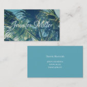 Palm Fronds Foto Travel Visitenkarte (Vorne/Hinten)