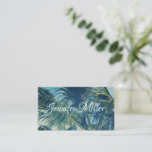 Palm Fronds Foto Travel Visitenkarte (Stehend Vorderseite)