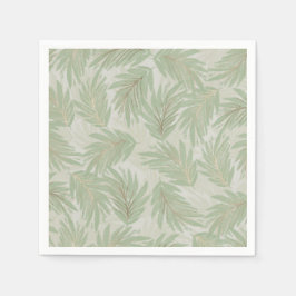 Palm Fronds Green Gold Serviette