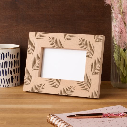 Palm Fronds Muster Geätzte Rahmen (Links)