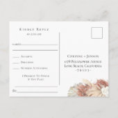 Palm Fronds Rust Frame Wedding RSVP Song Anfrage Einladungspostkarte (Rückseite)