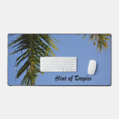 Palm Fronds Tropical Sky Blue Fotografy Schreibtischunterlage (Tastatur & Maus)