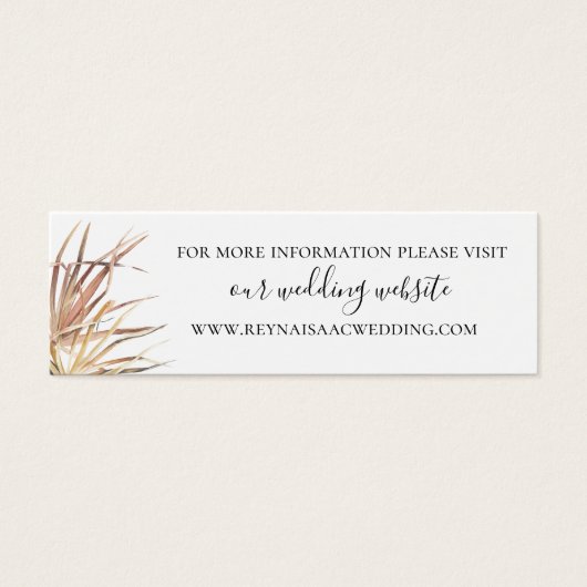 Palm Fronds Wedding Website (Vorderseite)