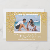 Palm Fronds Weihnachts-Foto Weihnachtskarte Feiertagskarte (Vorderseite)