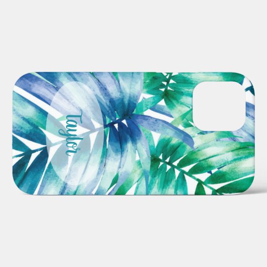 Palm Frontal Tropical Pattern Personalisierter Nam Case-Mate iPhone Hülle (Rückseite (Horizontal))