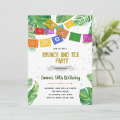 Palm Frühling Fest Thema Einladung (Stehend Vorderseite)