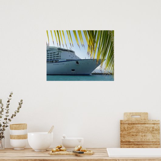 Palm Gerahmt Bow Poster (Küche)