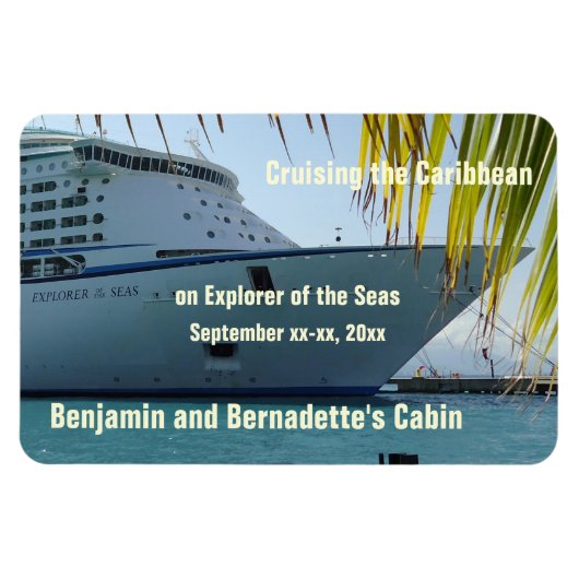 Palm Gerahmt Bow Stateroom Door Marker Magnet (Horizontal)