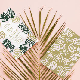 Palm Getaway Hochzeit in Urlaubsort Einladung