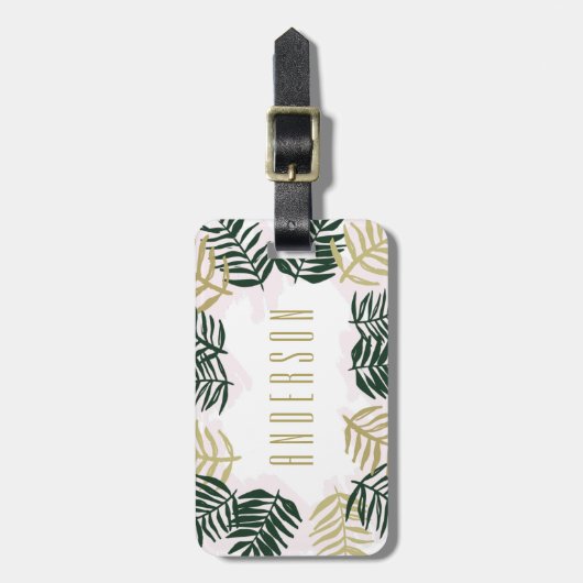Palm Getaway Tropical Beach Gepäckanhänger (Vorderseite vertikal)