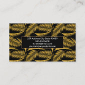 Palm Gold Blätter | Natürlich Visitenkarte (Rückseite)