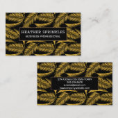 Palm Gold Blätter | Natürlich Visitenkarte (Vorne/Hinten)