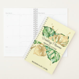 Palm Gold Yellow Tropical Wedding Planer