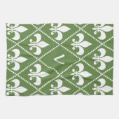 Palm Green Lilie mit Monogramm Küchentuch (Horizontal)