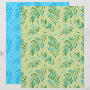Palm Green Scrapbook Papier