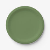 Palm Green Solid Color Pappteller (Vorderseite)