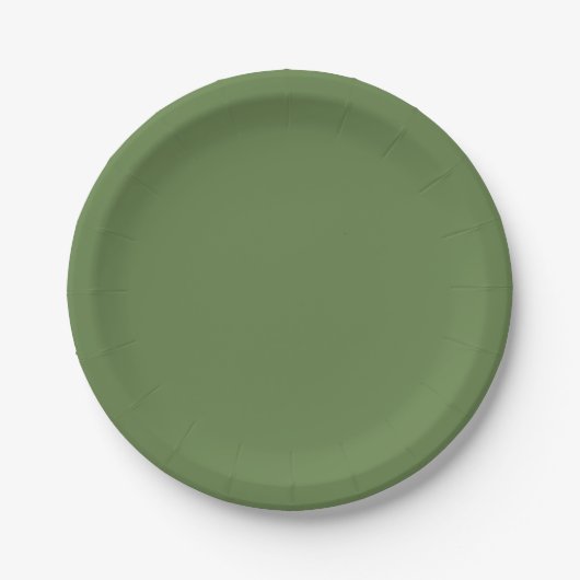 Palm Green Solid Color Pappteller (Vorderseite)