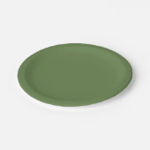 Palm Green Solid Color Pappteller (Schrägansicht)