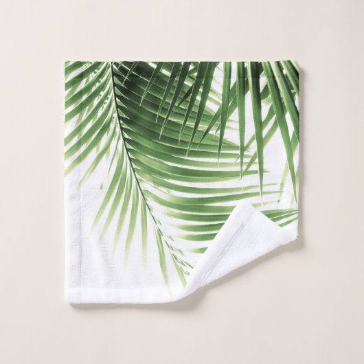 Palm  Green Vibes #9 Badhandtuch Set (Waschlappen)