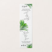 Palm Greenery Social Hashtag Wedding Sign (Außenseite Aufgefaltet)
