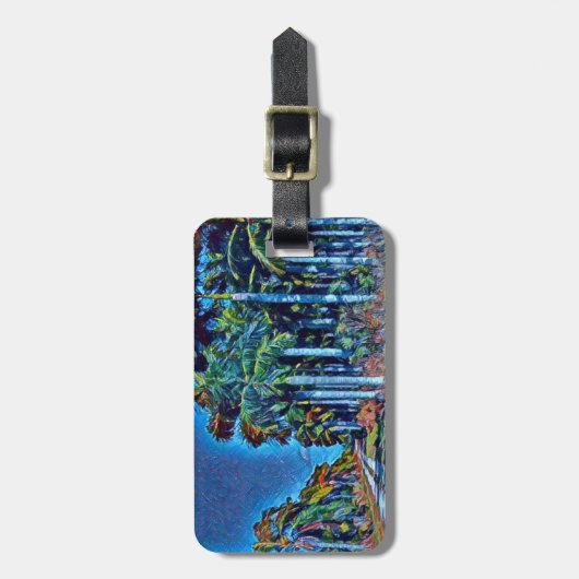 Palm Grove Road Gepäckanhänger (Vorderseite vertikal)