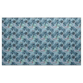 Palm Hawaiian Blue Black Monogram personalisiert S Stoff (Yard (91,4 cm))