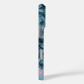Palm Hawaiian blue black monogram personalized Case-Mate iPhone Hülle (Rückseite / Rechts)