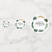 Palm Hibisken Tropisches Brautparty Konfetti (Rückseiten)