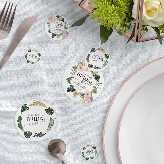 Palm Hibisken Tropisches Brautparty Konfetti