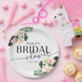 Palm Hibisken Tropisches Brautparty Pappteller (Party)