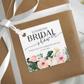 Palm Hibiskus Tropical Brautparty vielen Dank Geschenkanhänger