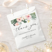 Palm Hibiskus Tropical | Danke Hochzeit Geschenktütchen (Ausgeschnitten)