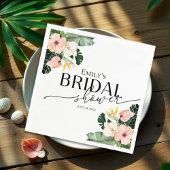 Palm Hibiskus Tropisches Brautparty Napkins Serviette